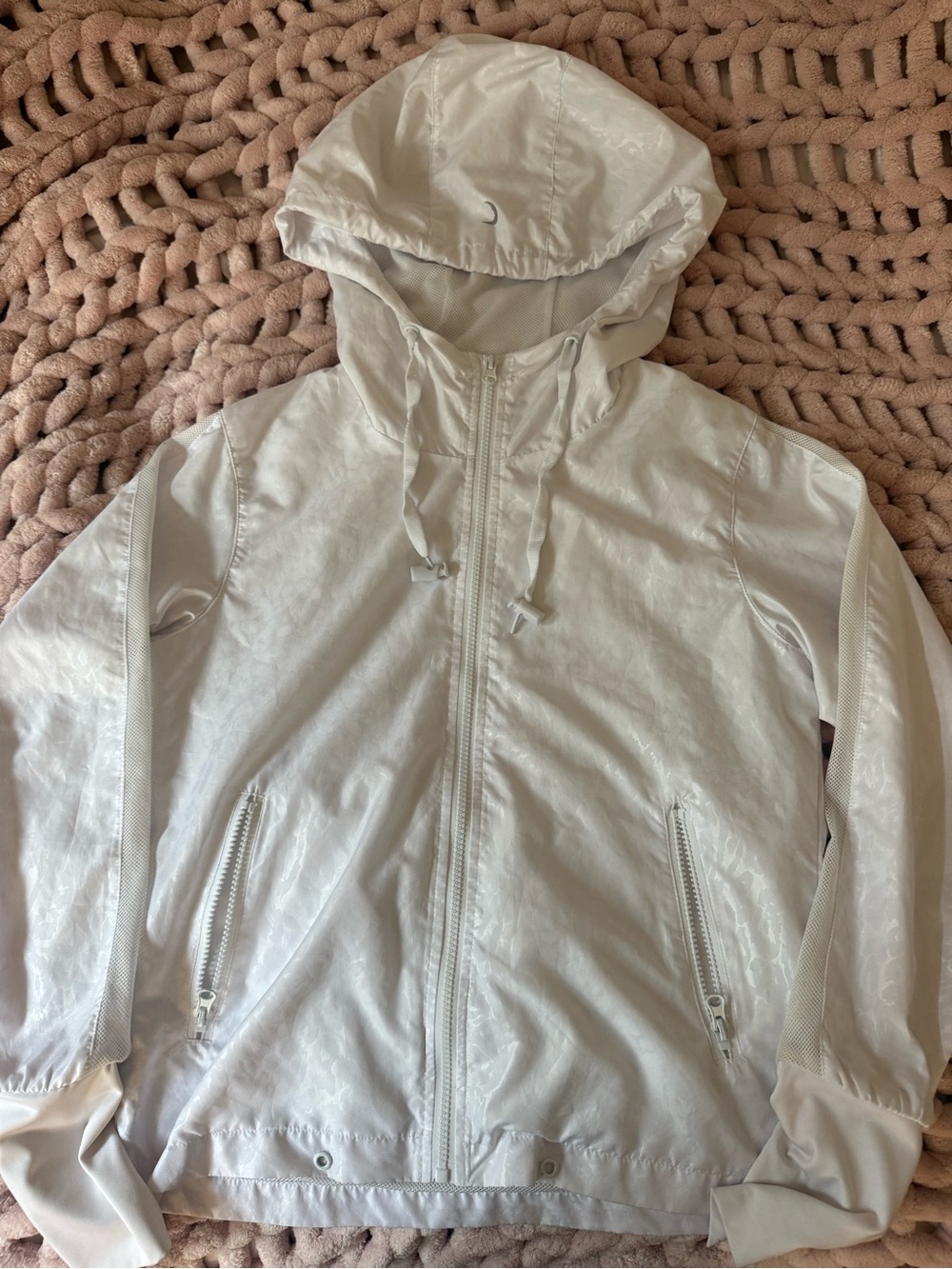 White Zyia Windbreaker Jacket
